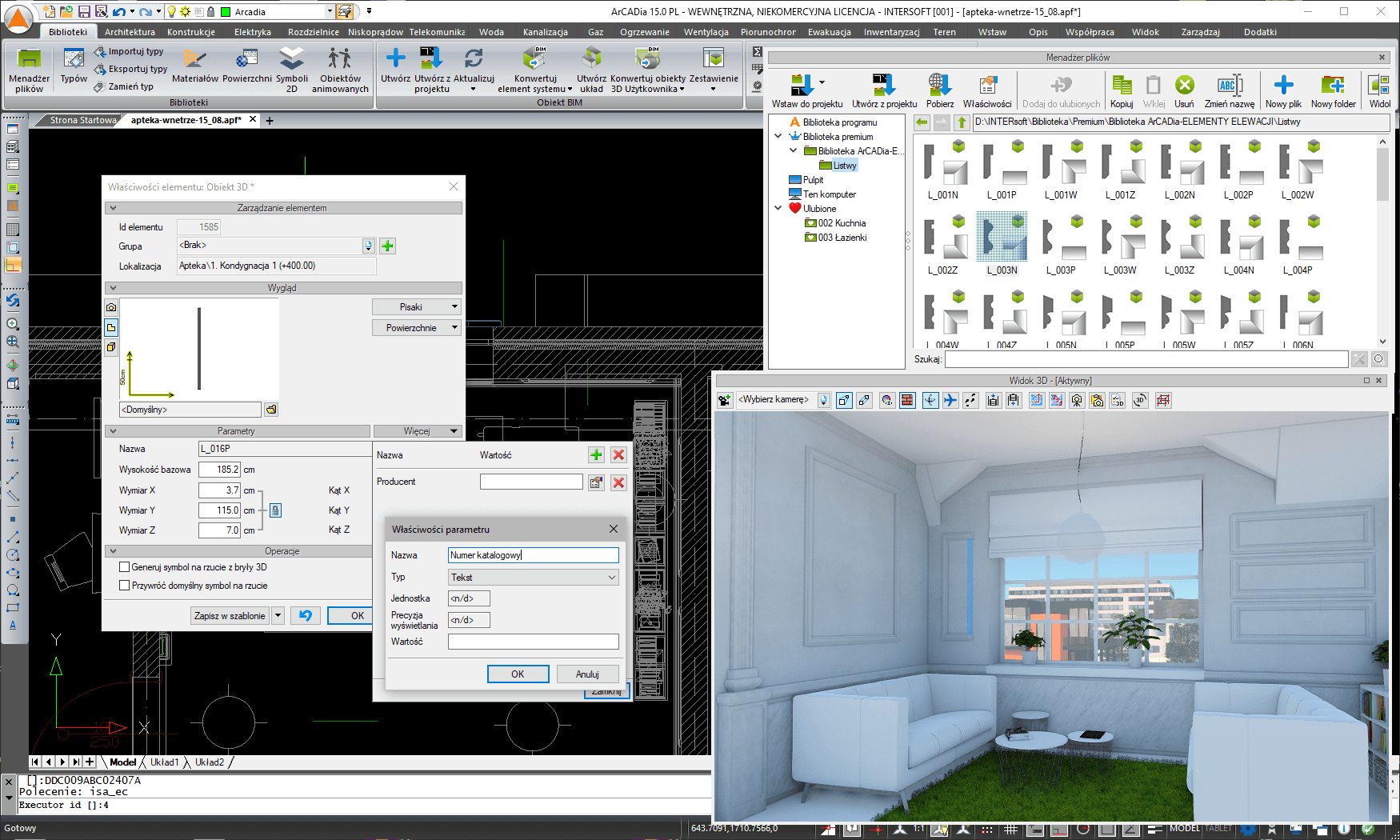 Biblioteka ArCADia-ELEMENTY ELEWACJI 15 | INTERsoft program CAD